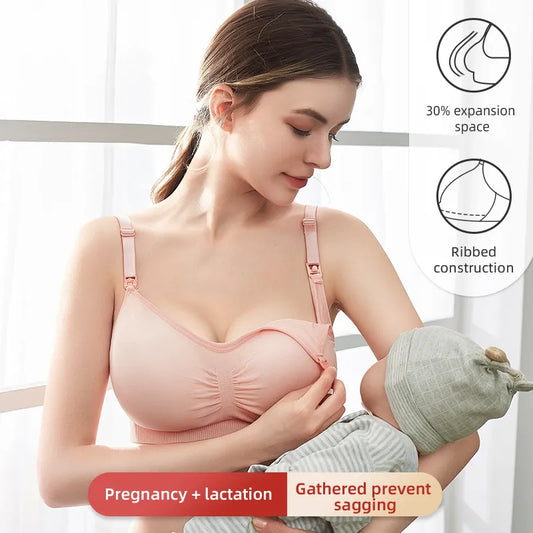 High Quality plus Size Nursing Bra Breathable Women Breastfeeding Underwear Seamless Maternity Bra Push Up