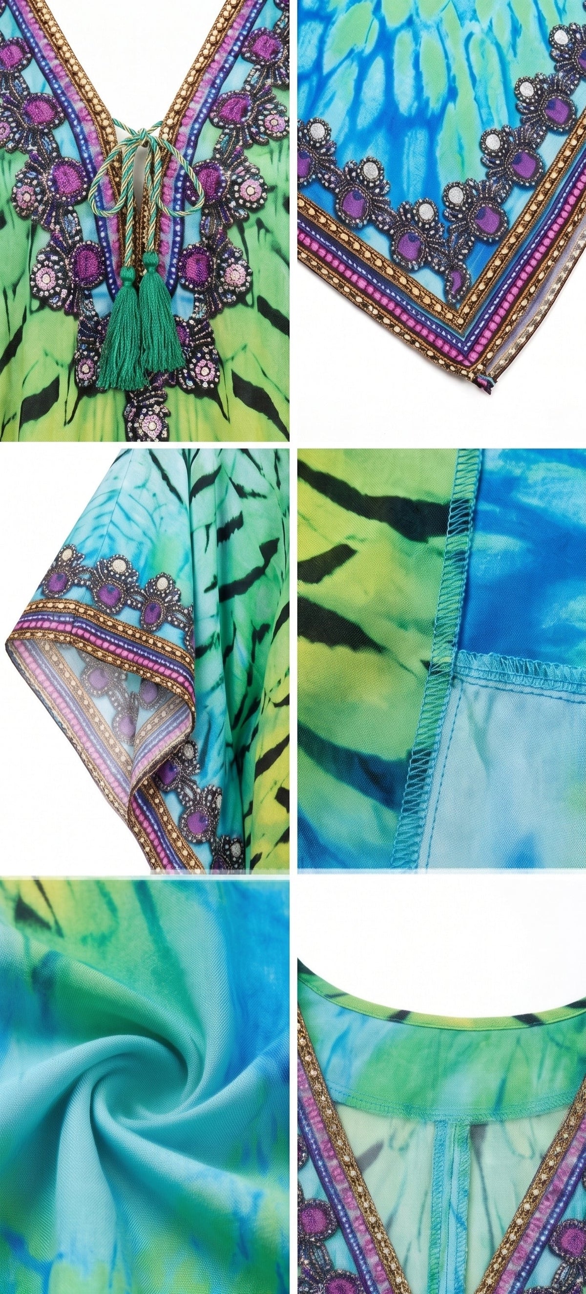 Plus Size Tropical Caftan Maxi Dress & Cover-Up