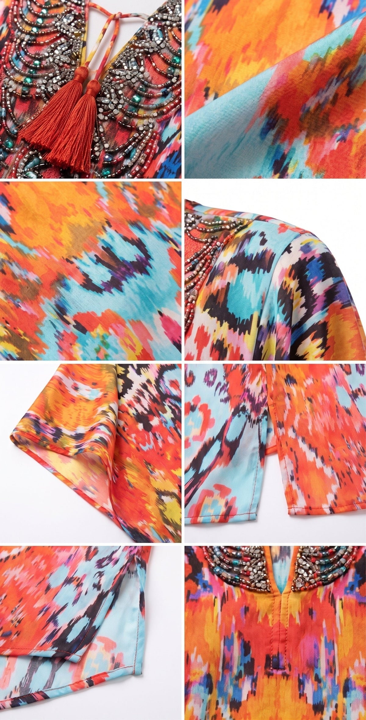 Plus Size Tropical Caftan Maxi Dress & Cover-Up