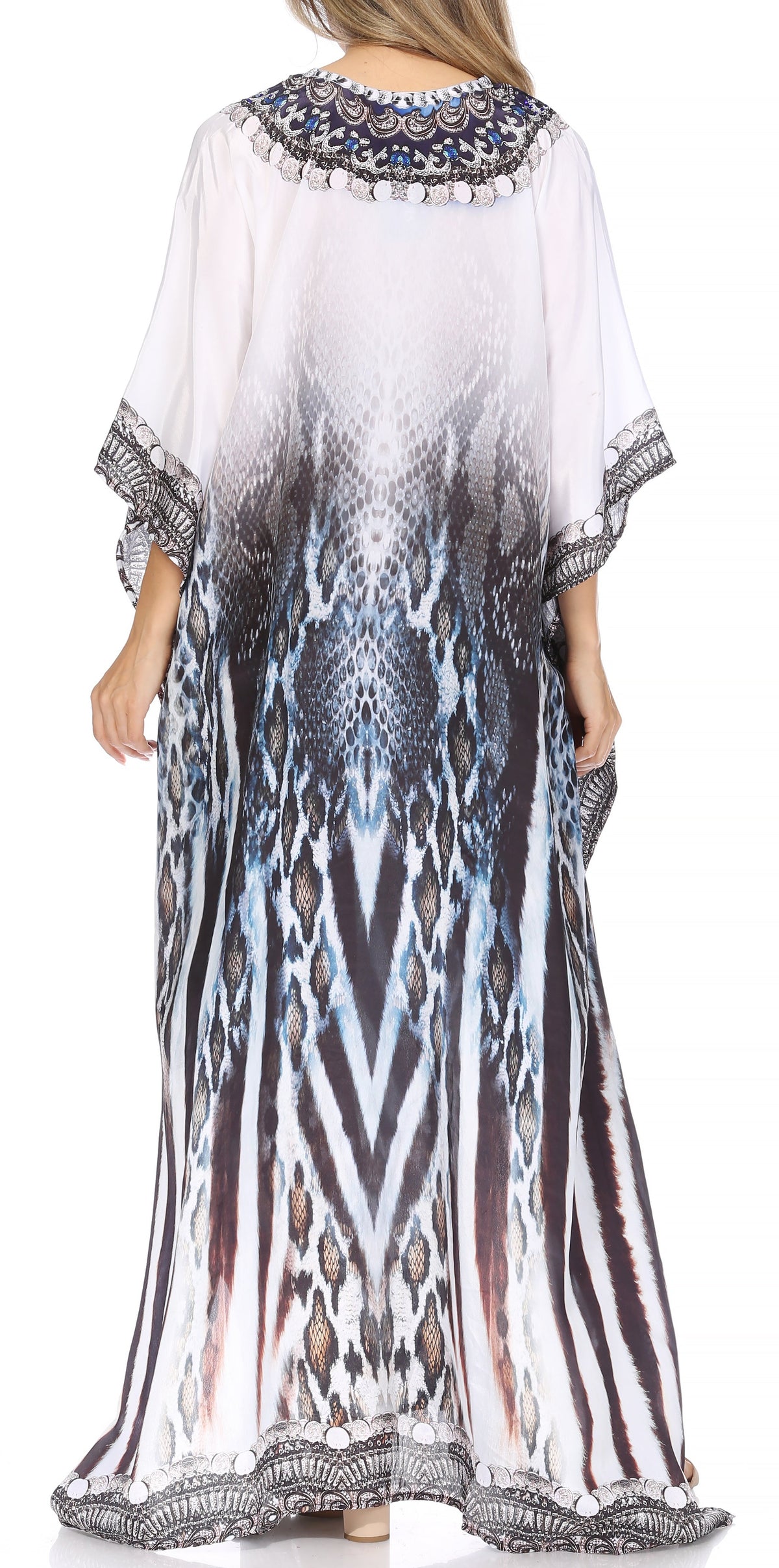 Plus Size Tropical Caftan Maxi Dress & Cover-Up