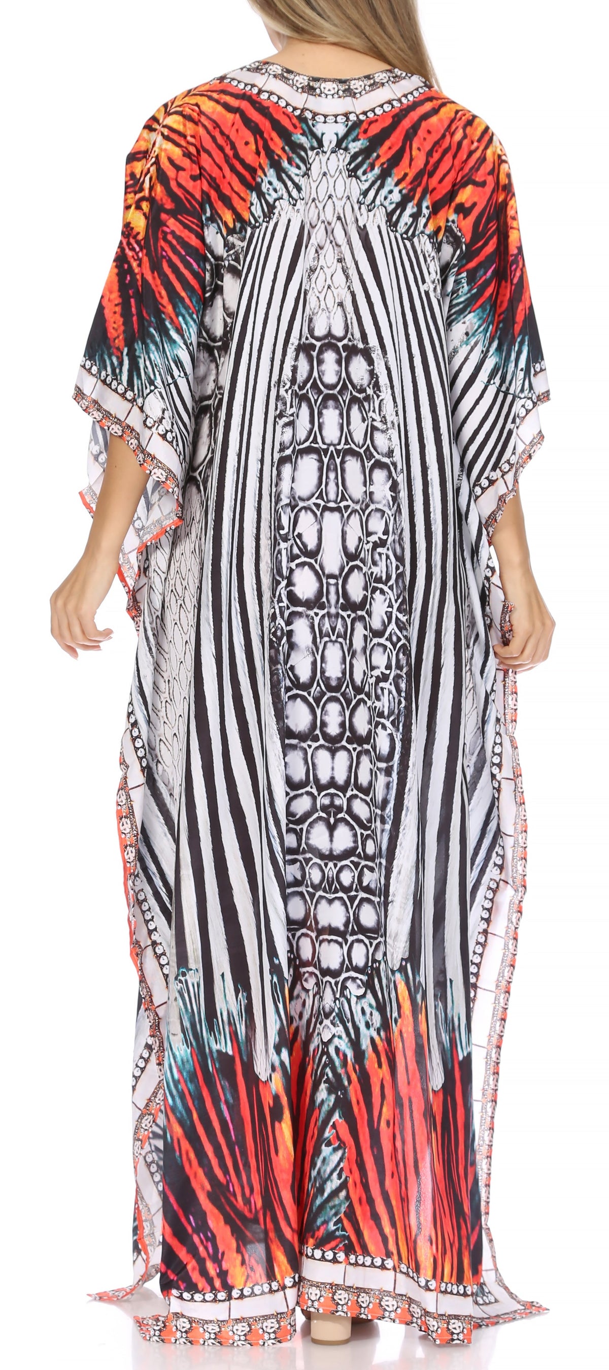 Plus Size Tropical Caftan Maxi Dress & Cover-Up