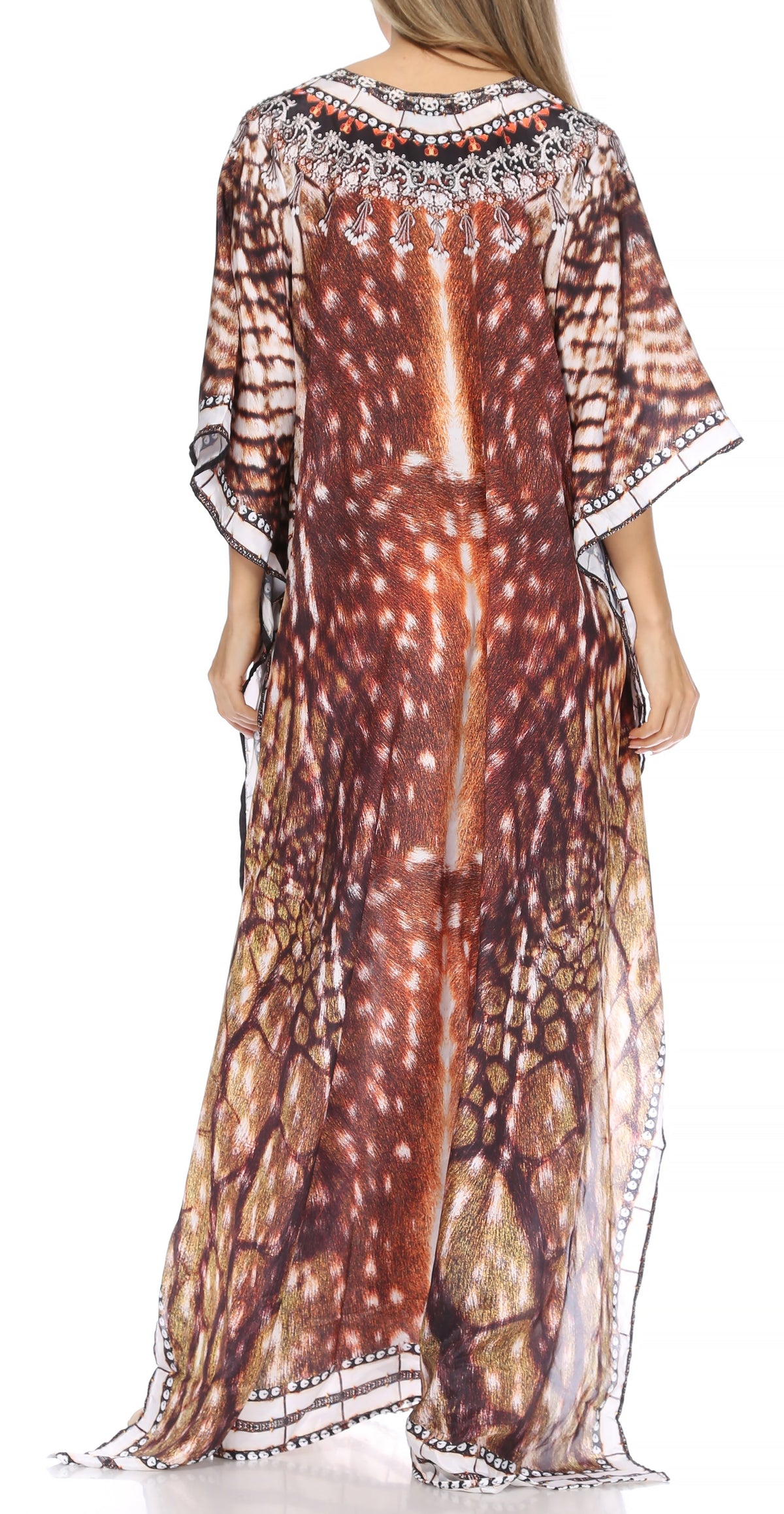 Plus Size Tropical Caftan Maxi Dress & Cover-Up