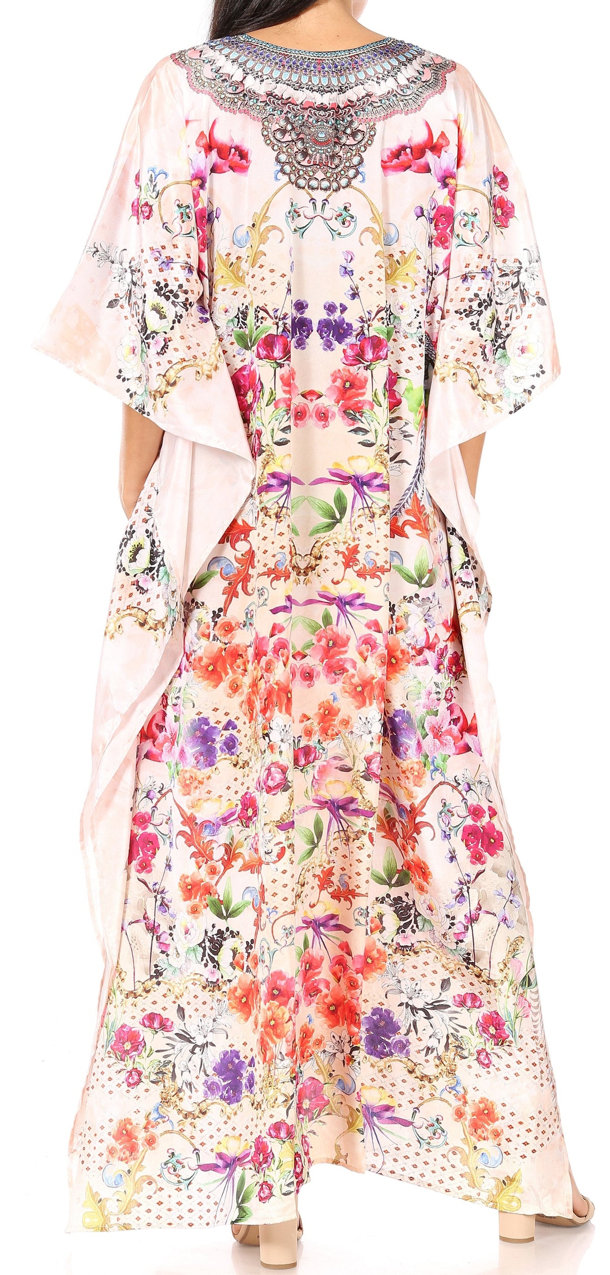 Plus Size Tropical Caftan Maxi Dress & Cover-Up