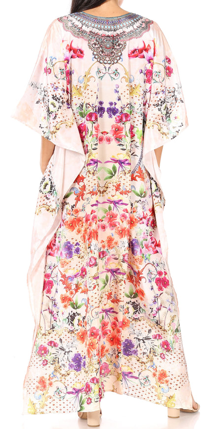 Plus Size Tropical Caftan Maxi Dress & Cover-Up
