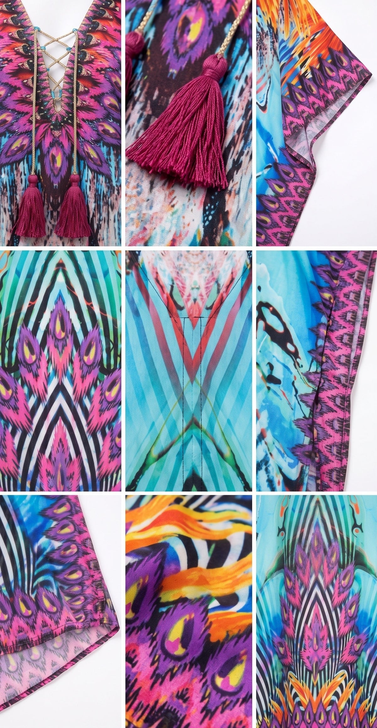 Plus Size Tropical Caftan Maxi Dress & Cover-Up