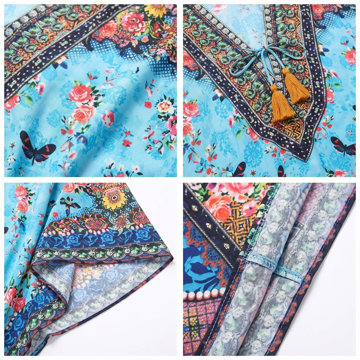 Plus Size Tropical Caftan Maxi Dress & Cover-Up