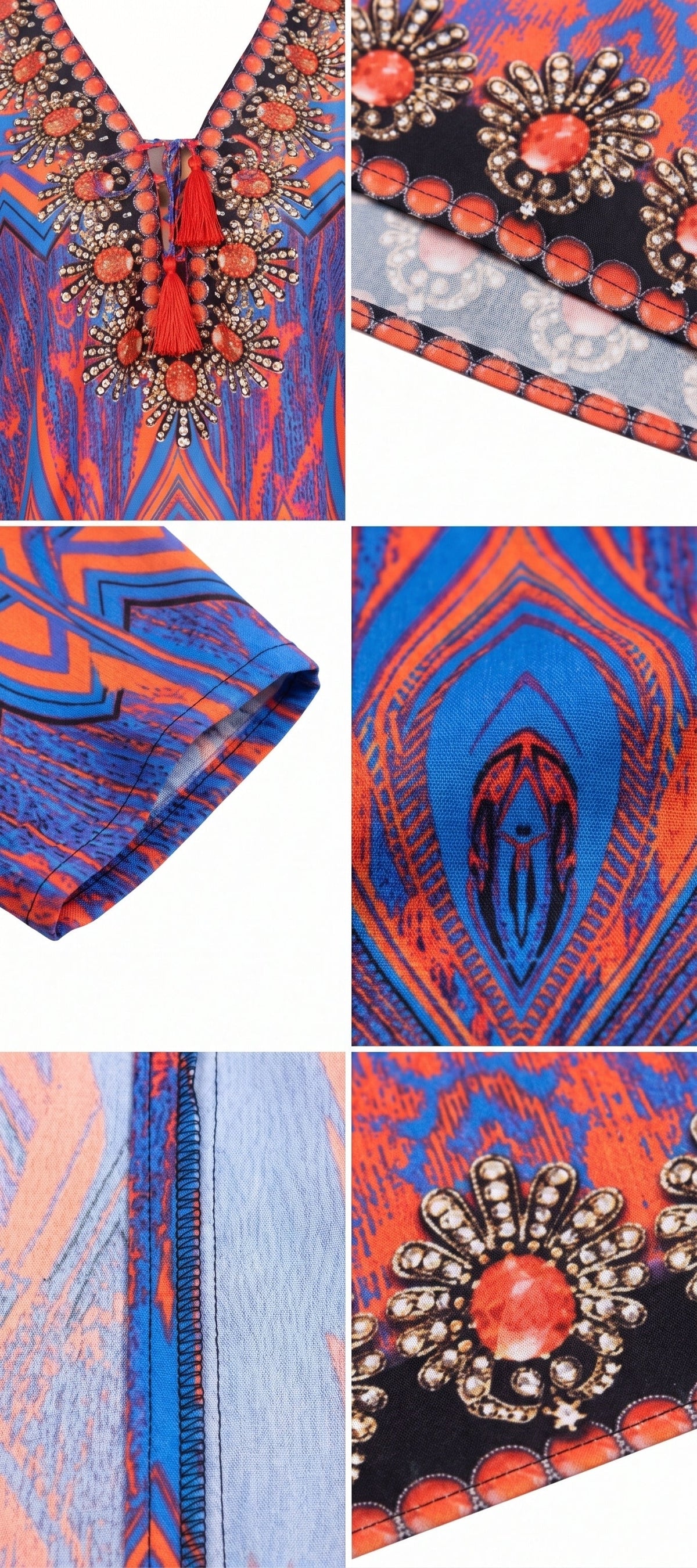Plus Size Tropical Caftan Maxi Dress & Cover-Up