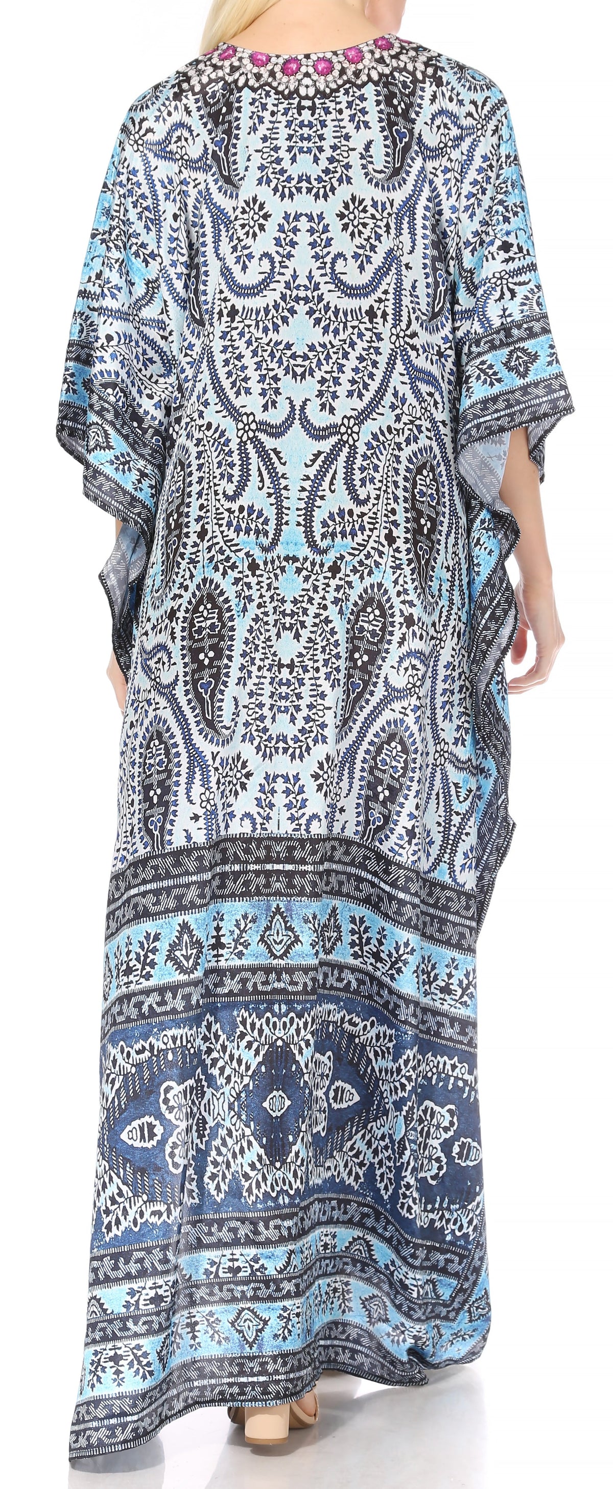 Plus Size Tropical Caftan Maxi Dress & Cover-Up