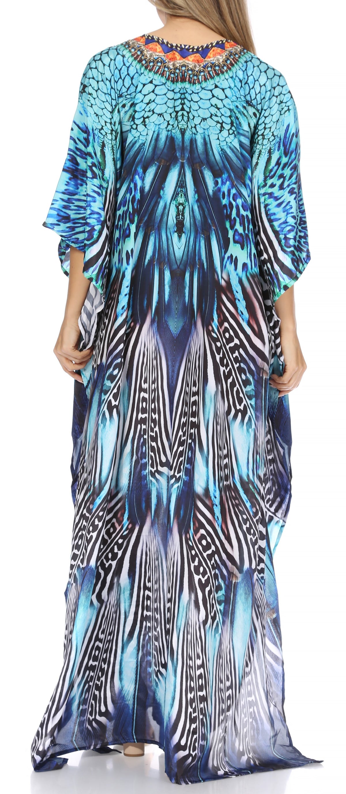 Plus Size Tropical Caftan Maxi Dress & Cover-Up