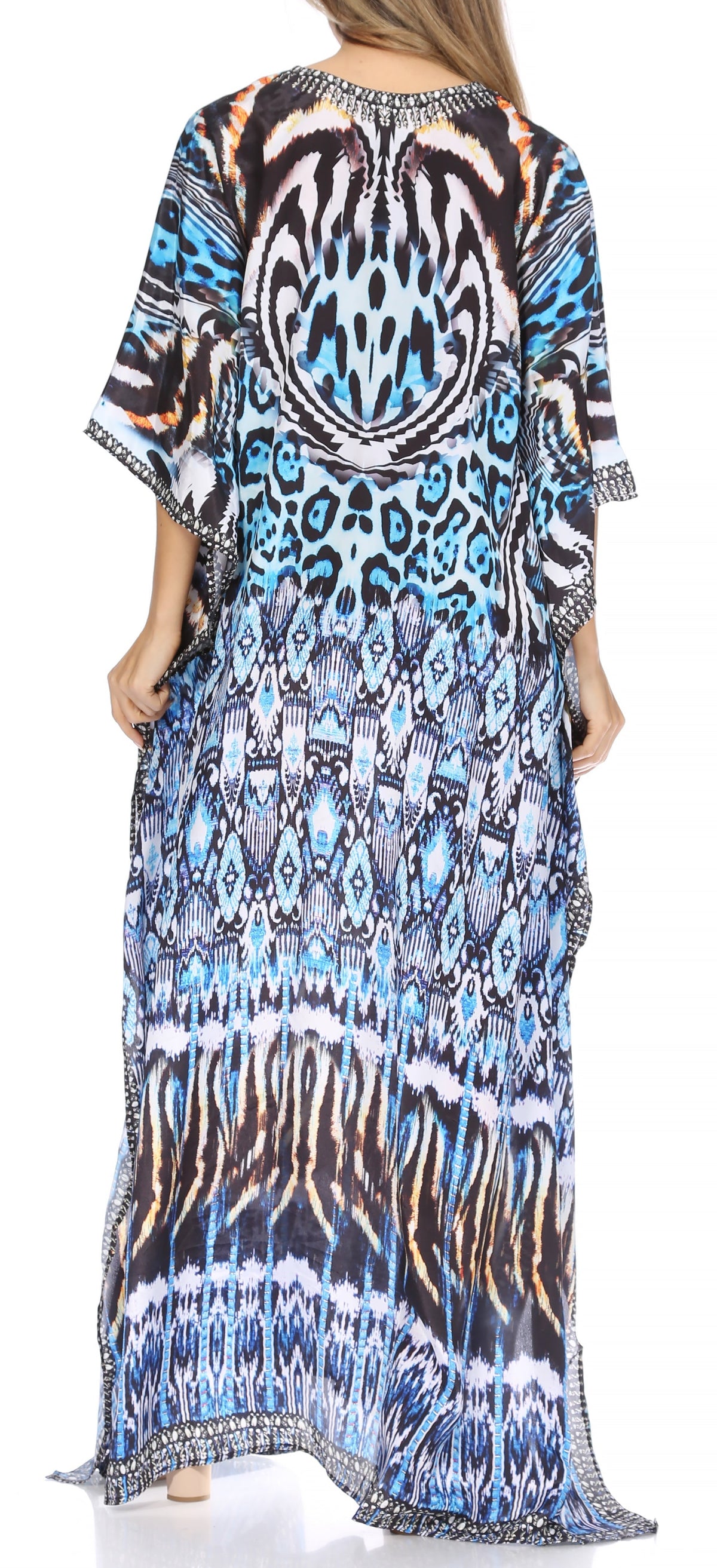 Plus Size Tropical Caftan Maxi Dress & Cover-Up