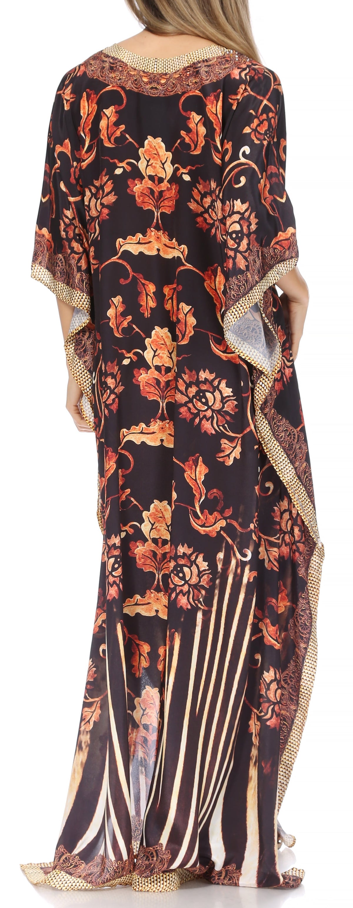 Plus Size Tropical Caftan Maxi Dress & Cover-Up