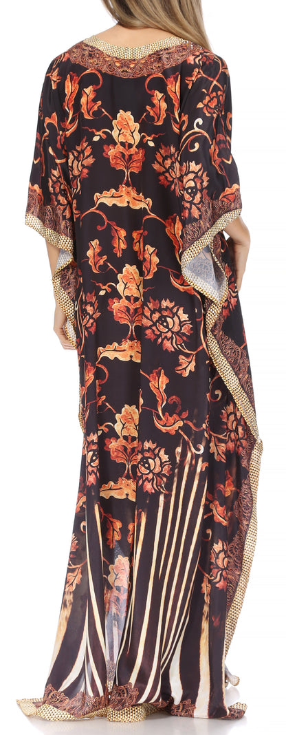 Plus Size Tropical Caftan Maxi Dress & Cover-Up