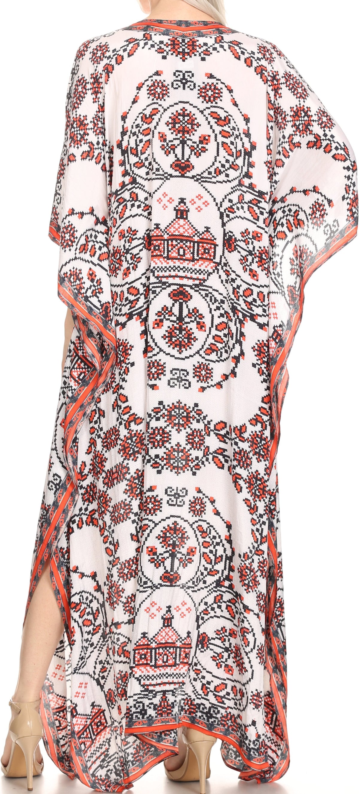 Plus Size Tropical Caftan Maxi Dress & Cover-Up