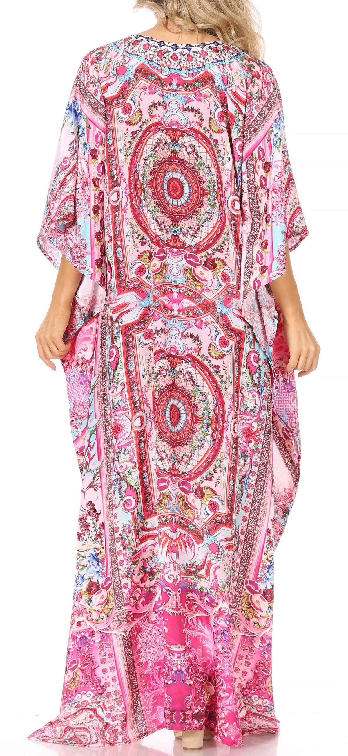 Plus Size Tropical Caftan Maxi Dress & Cover-Up