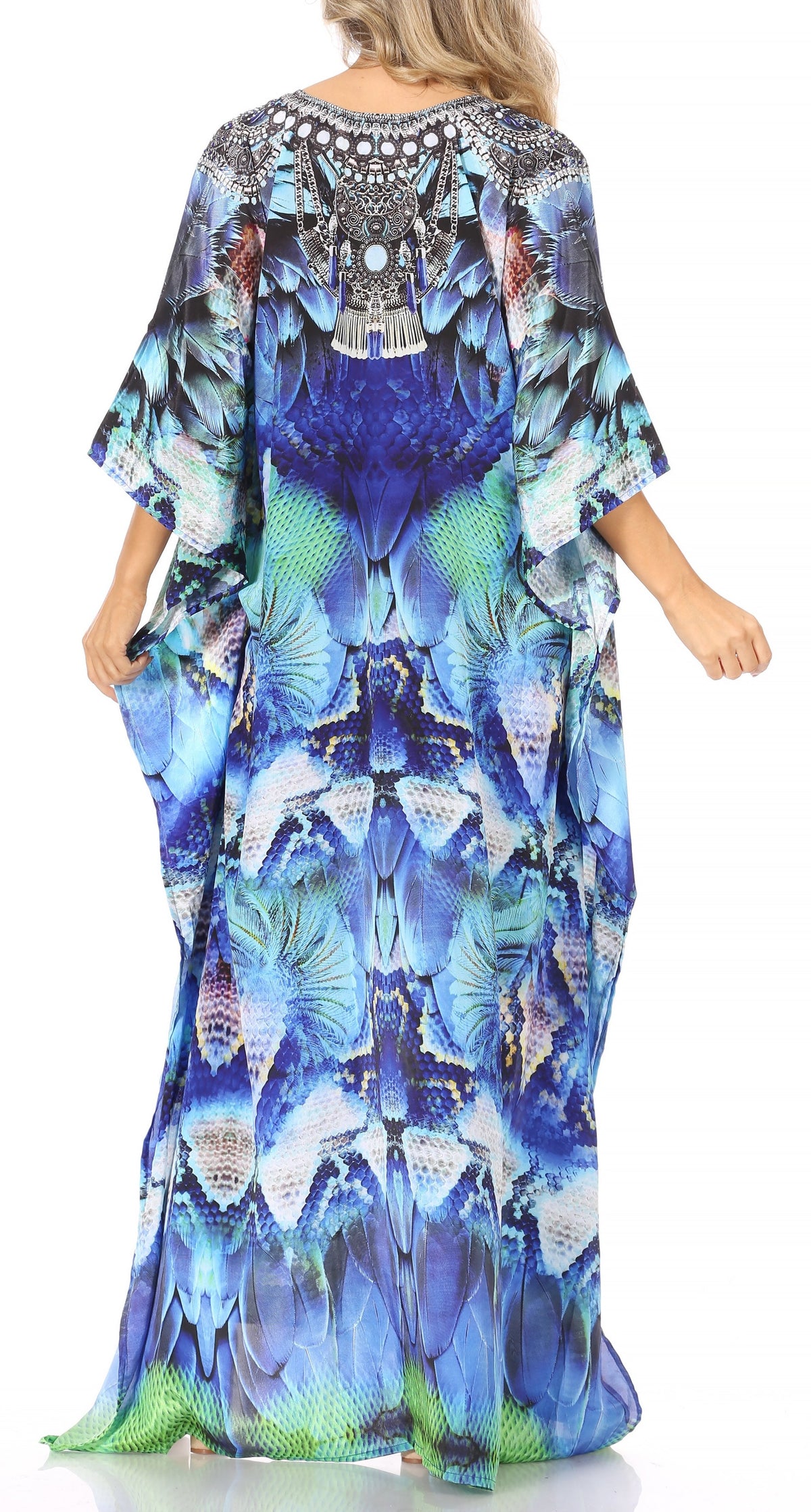 Plus Size Tropical Caftan Maxi Dress & Cover-Up