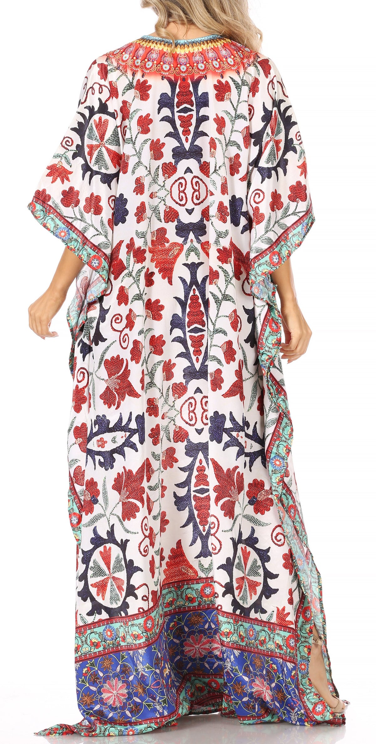 Plus Size Tropical Caftan Maxi Dress & Cover-Up
