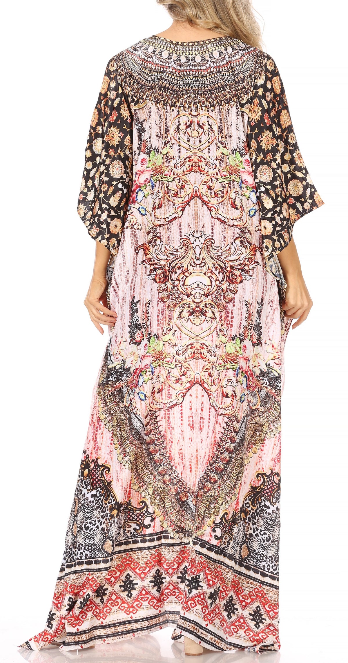 Plus Size Tropical Caftan Maxi Dress & Cover-Up